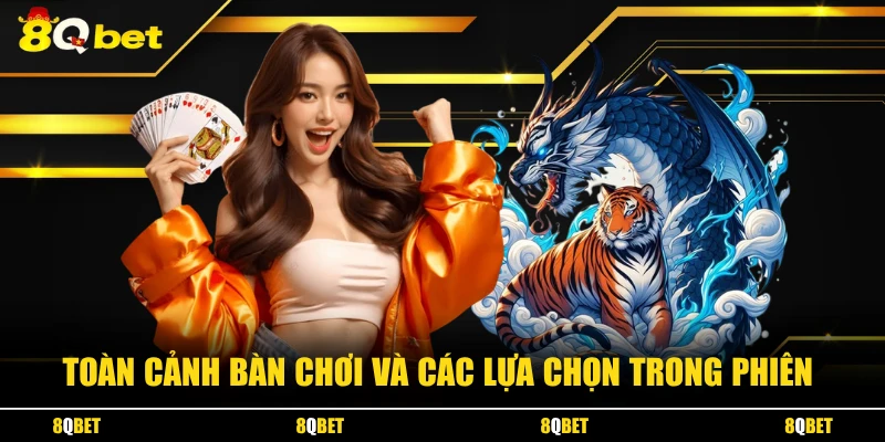Toàn cảnh bàn chơi và các lựa chọn trong phiên